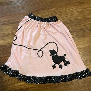 Pink Skirt with Poodle Design